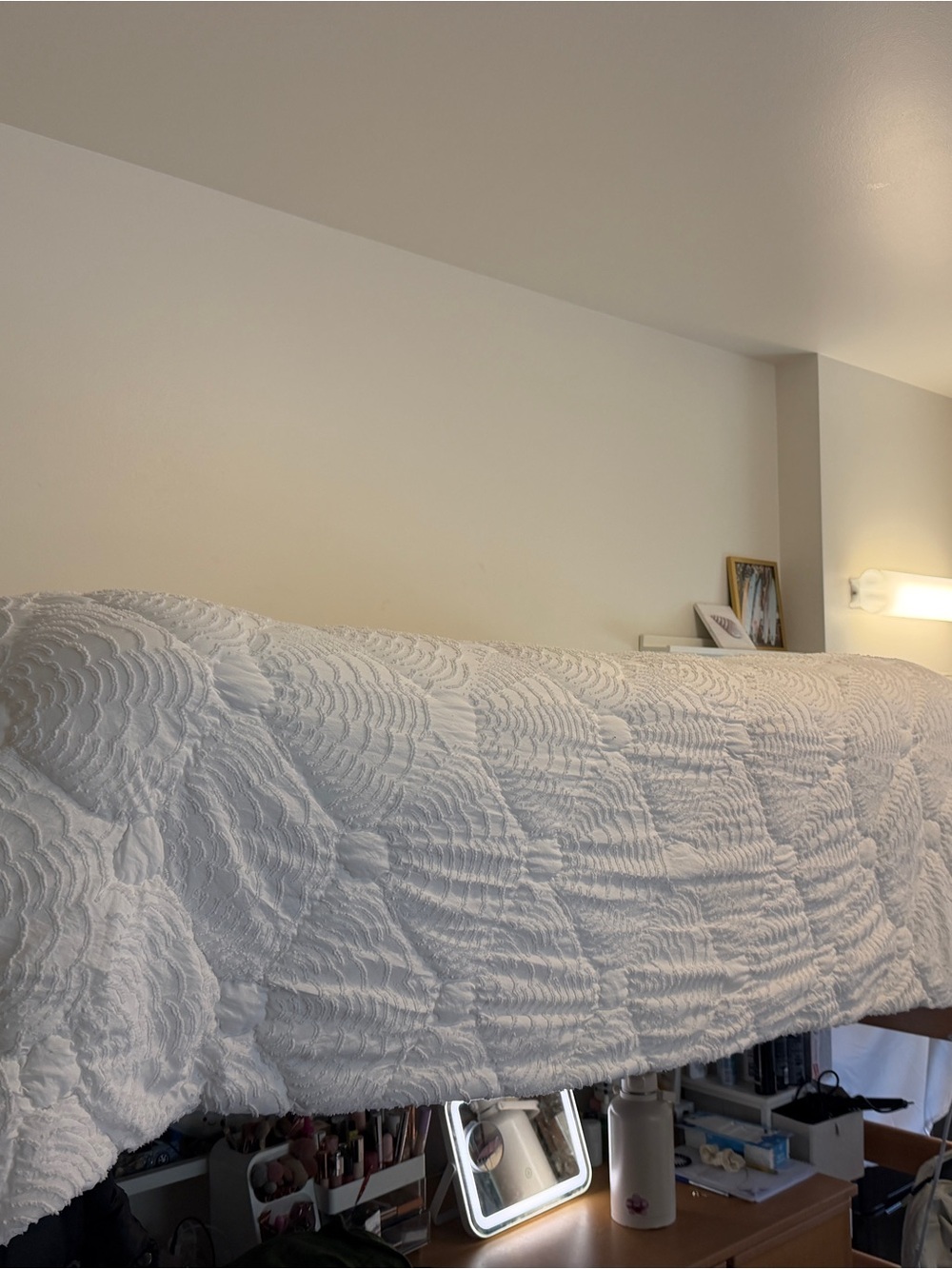 Pottery Barn White Quilted Swirl Bedspread
